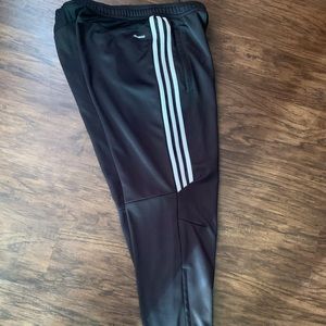 Black 3 stripe adidas climate cool pants